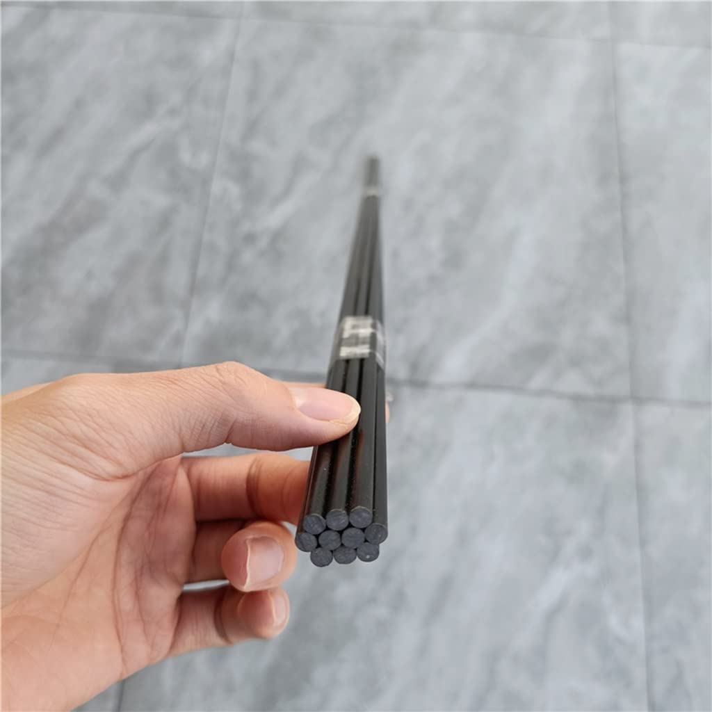 Aste in fibra di vetro da 5 pezzi da 1 mm-5 mm, lunghe 1.000 mm, barre tonde in fibra di vetro nere(3x1000mm)