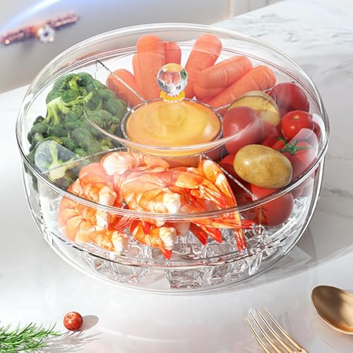 Plateau à collations rotatif anti-poussière pour conserver vos amuse-bouches - 8