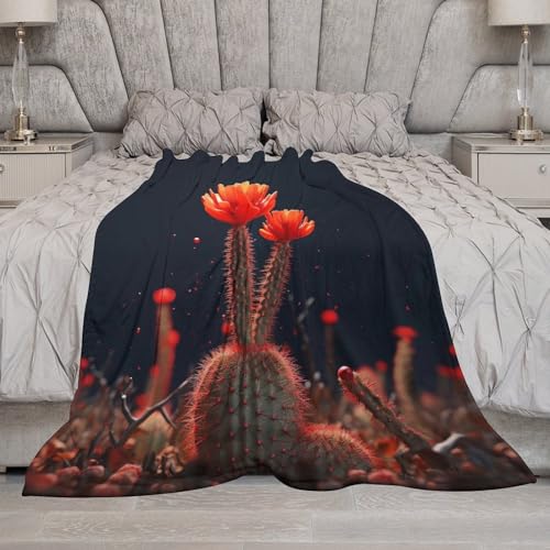 Couverture polaire flanelle cactus pour protéger canapé et lit - 7