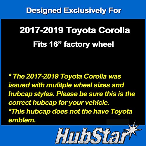 Premium Replica Hubcap, Replacement for Toyota Corolla 2017-2019, 16-in Wheel Cover (1-Piece) 61181 - Image 5