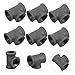 Hemoton 6pcs Way Tee Pipe Fitting for Industrial Vintage Style Piping Connections Homes and Offices