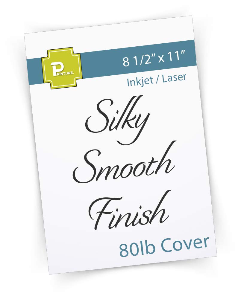 Buy Printure Cardstock Paper 8.5" x 11" White Silky Smooth Finish