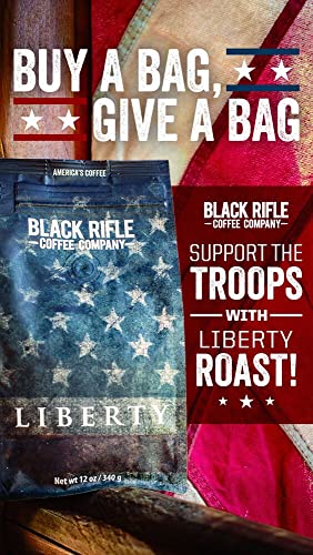 Black Rifle Coffee Liberty Roast (Medium Roast, Ground 12 Ounce Bag, Medium Roast Ground Coffee, Help Support Our Mission To Donate 1 Million Cups Of Coffee To Veterans And First Responders #TOP4