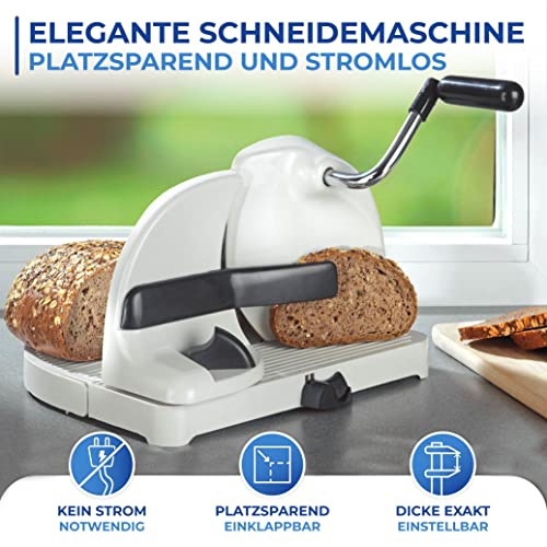 Maximex Brotschneidemaschine - Fester Halt durch Saugnapf , Edelstahl rostfrei, 31 x 20 x 29 cm, Silber – Bild 3