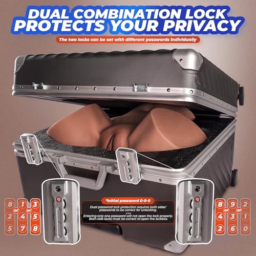 Image of Discreet Sex Doll Male Masturbator with Luggage, Realistic Skin Texture Soft Female Big Ass & Pussy Adult Sex Toy with 2 Hole Deeper Vagina & Tight Anal, Torso Sex Dolls for Orgasm (Wheat)