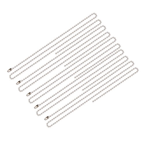 Aexit 4pcs Iron Lighting fixtures and controls Clasp Ball Chain Keychain Silver Tone 3mm-3.2mm Dia 80cm Length