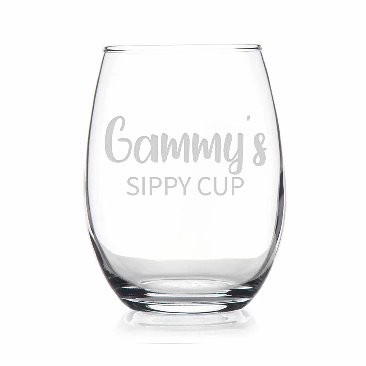HTDesigns Gammy's Sippy Cup Stemless Wine Glass - Mother's Day Gift - First Time Gammy Gift