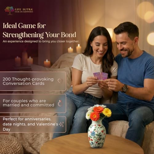 Life Sutra Couple Reconnect 3 in 1 Game - 200 Classsic Conversation Cards, 100 Scratch Off Date Adventures and Endless Date Nights Combinations with The Couples Dice Game. Ideal Valentine's Gift by Life Sutra - Used condition - Image 3