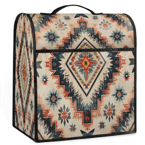 Coffee Maker Cover Aztec Ethnic Pattern Kitchen Appliance Covers Small Appliance Covers Blender Cover Juicer Cover Dust Covers for Kitchen Appliances with Top Handle and Pockets,Washable,B254