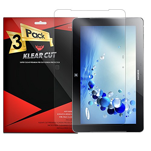Klear Cut Samsung ATIV Smart PC 500T Screen Protector [3-Pack], High Definition Clear Screen Protector for Samsung ATIV Smart PC 500T PET Film Anti-Bubble Shield