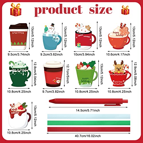 Bloc-notes de Noël en forme de tasse à café pour planifier sans stress - 2