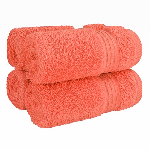 Cotton Paradise Türkisches Waschlappen-Set aus 100% Baumwolle, für Badezimmer, 4-teilig, weich, saugfähig, kleine Handtücher, Waschlappen… – Ansicht 1