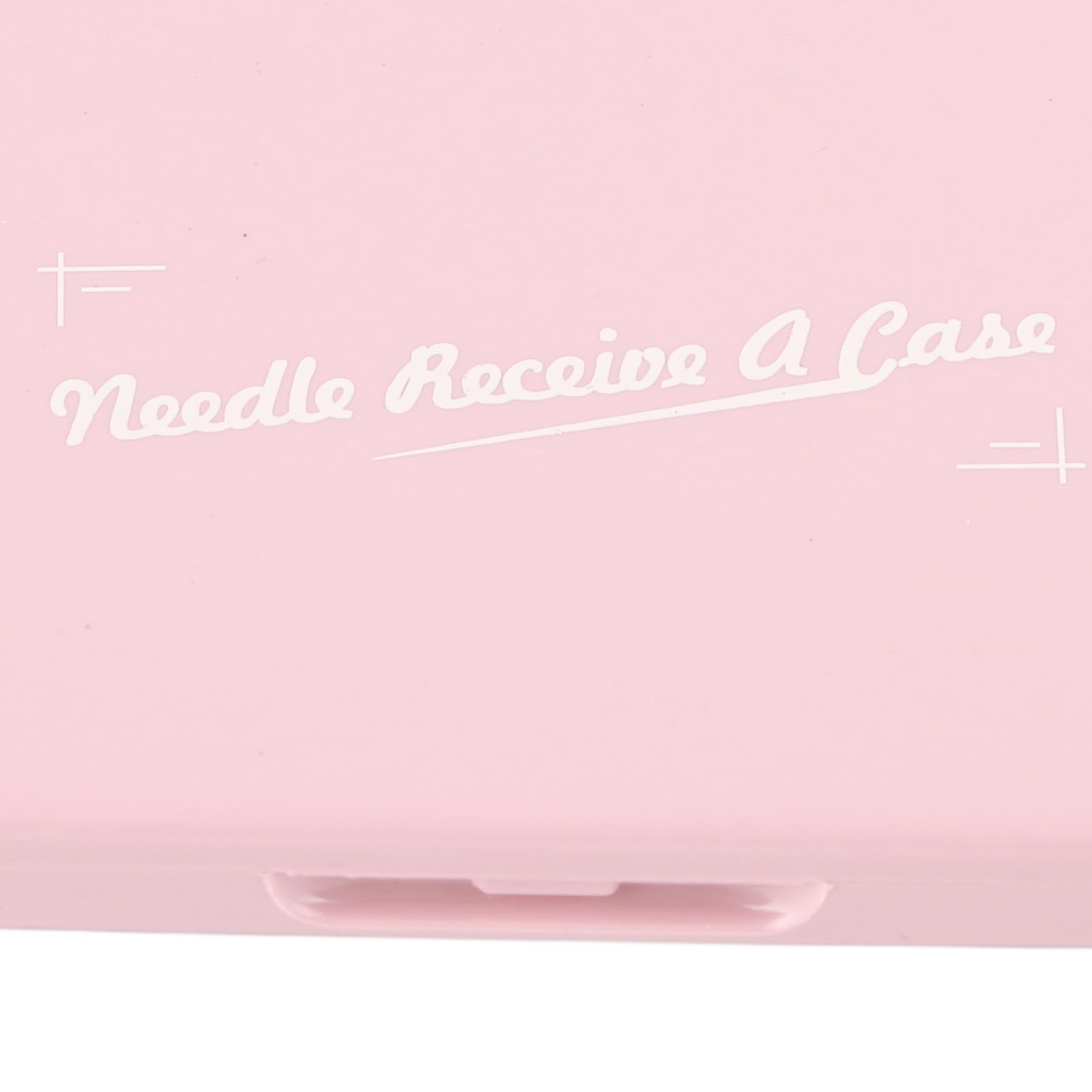 Xolsurg Magnetic Needle Case Portable Compact Pin Storage Box Sewing Needlework Light Pink Plastic Shell