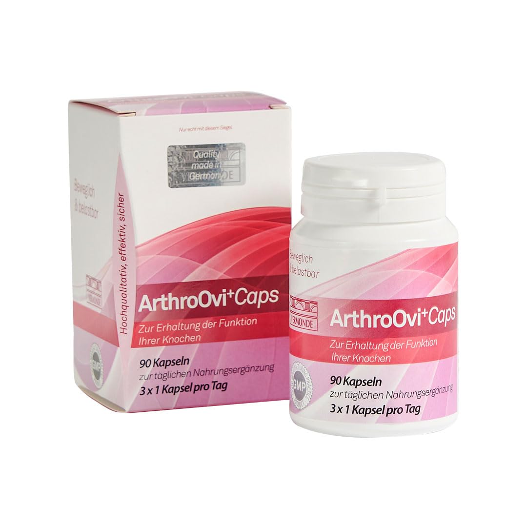 ArthroOvi+ Caps: Gelenke stärken & Knochendichte erhöhen – Natürliche Unterstützung bei Gelenkschmerzen & Verschleiß – Mit Peptiden & Vitamin C – 90 Kapseln Gelenkkur