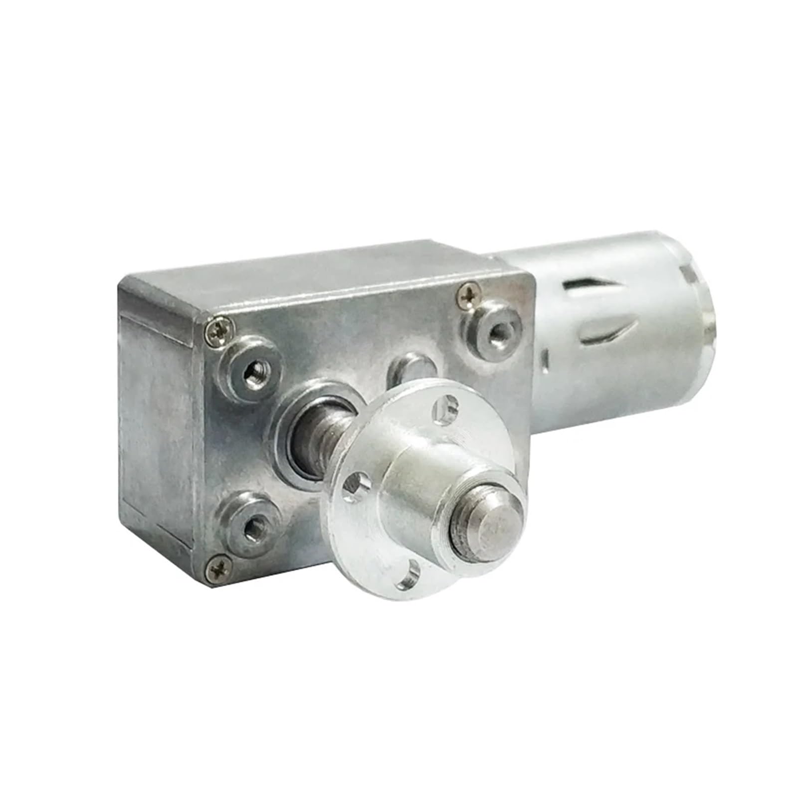 ZIDRMTKVK High torque worm gear motor 8mm*33mm output screw shaft with flange DC 6v 12v 24v 2RPM to 150 RPM metal(6 Volt,150 RPM)