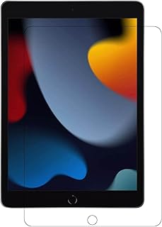 شاشة حماية مضادة للخدش وشفافة عالية الدقة بدرجة صلابة 9 متوافقة مع جهاز اي باد الجيل التاسع (2021) 10.2 بوصة