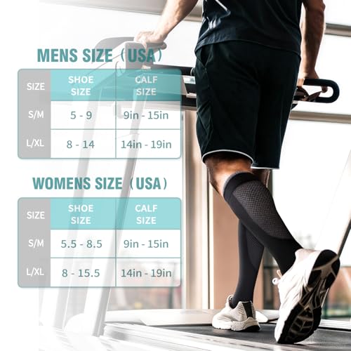 Image of Copper Compression Socks for Women & Men (6 pairs) - Best Support for Nurses, Running, Hiking, Recovery