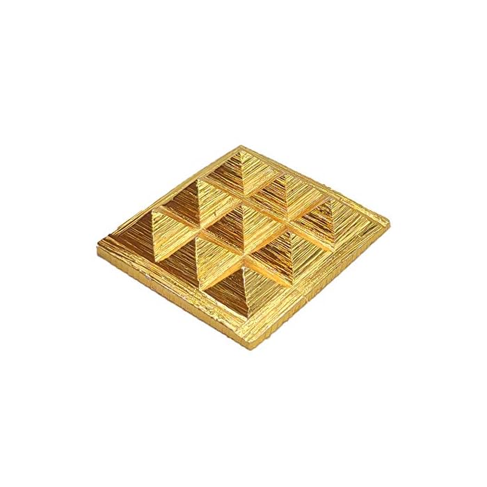 Buy Plus Value Vastu Copper Pyramid Chip 1" Gold Plated to Keep in