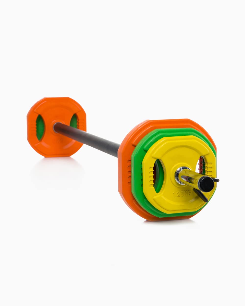 BOOMFIT Kit Body Pump 20kg Musculation avec Barre 140cm et 6 Poids en Caoutchouc | Set Complet pour Fitness à Domicile, Protection du Sol et Silencieux | Idéal pour Hommes et Femmes