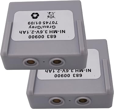 3.6V 2100mAh 68300900 Battery 683 00900 for HETRONIC Remote Control Grey 2pcs