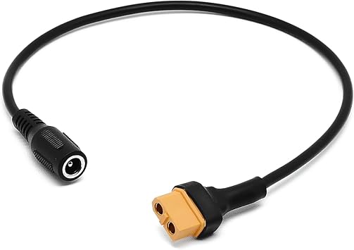 Surf turtle XT60 Adapter Cable, XT60 Female to DC 5.5mm x 2.1mm Female Power Cord, Universal FPV Monitor Power Supply Cable