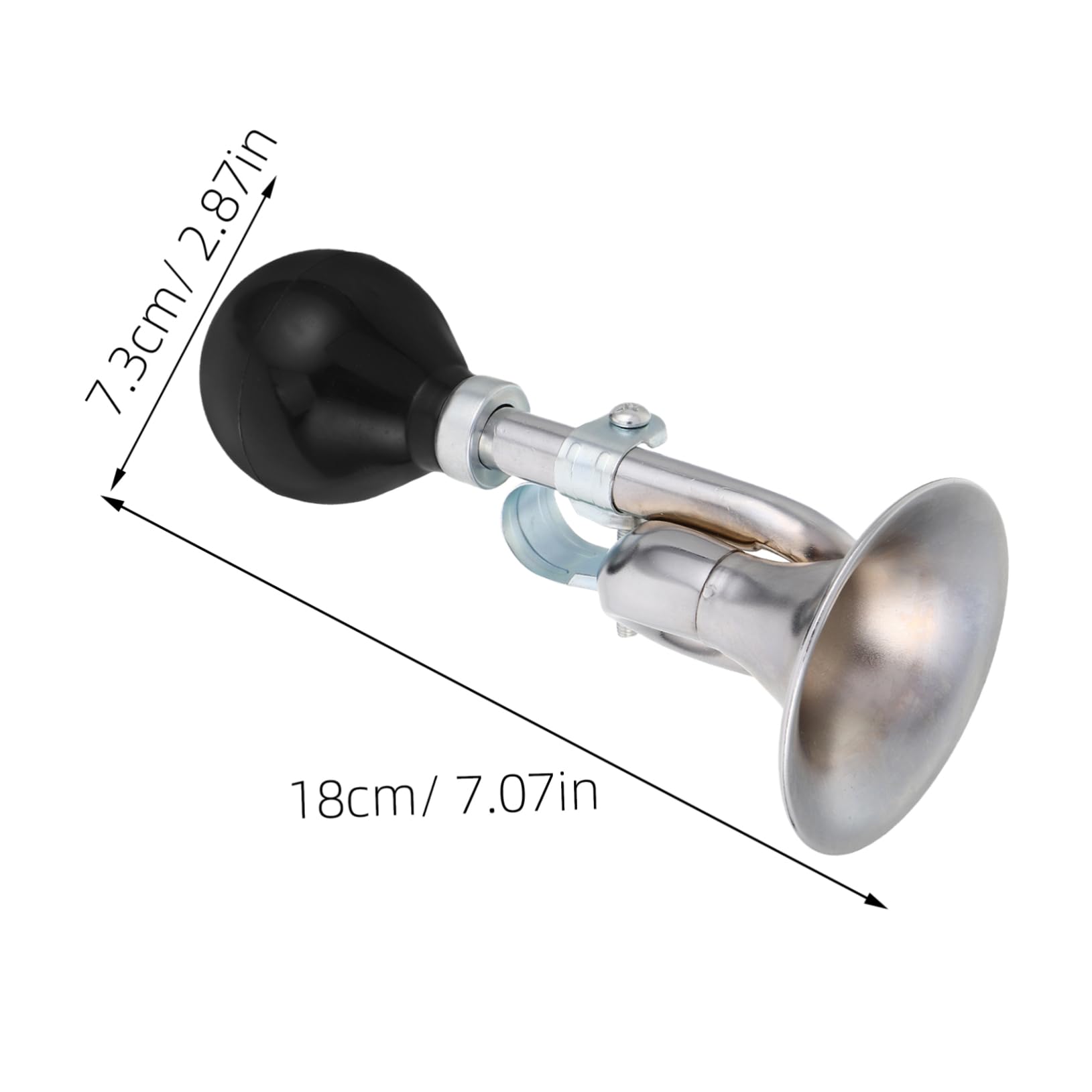 NAMOARLY Bicycle Horn for Kids Retro Curved Loud Horn Easy Installation Trumpet Shape Bell for Safety Cycling