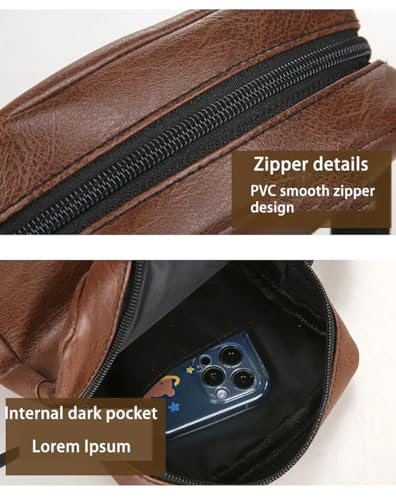 Image of Vegan Leather Messenger Bag Shoulder Bag | Sling Cross Body Travel Bag