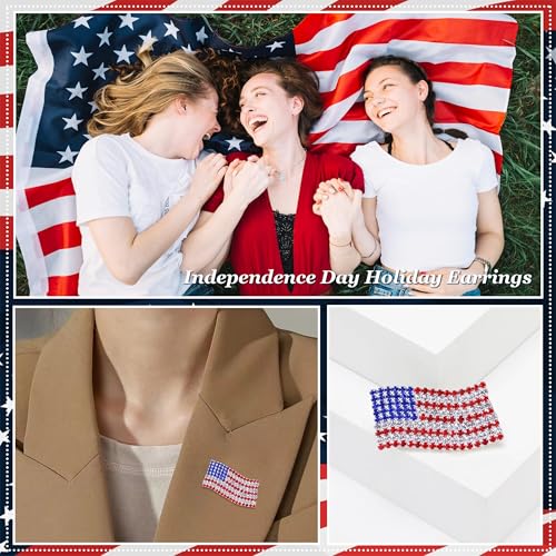 Image of American Flag Pin Patriotic Enamel Brooch USA 250th Birthday 250 Years Anniversary 4th of July Independence Day Accessories Celebration Gift