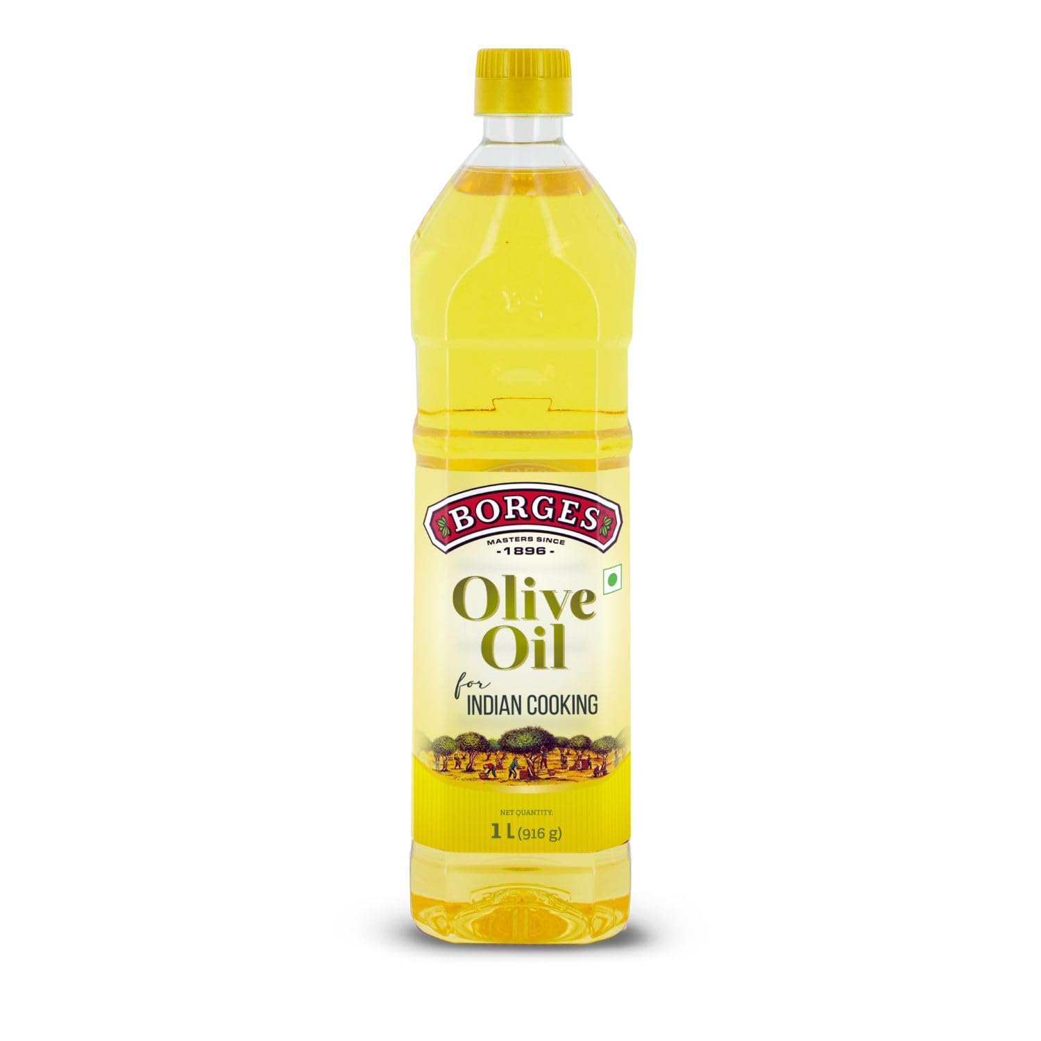 Borges Olive Oil for Indian Cooking - 1 L Pet |Extra Light |Packed in Spain |Light Flavour |75% MUFA | Ideal for daily cooking: deep fry, tadka, curries