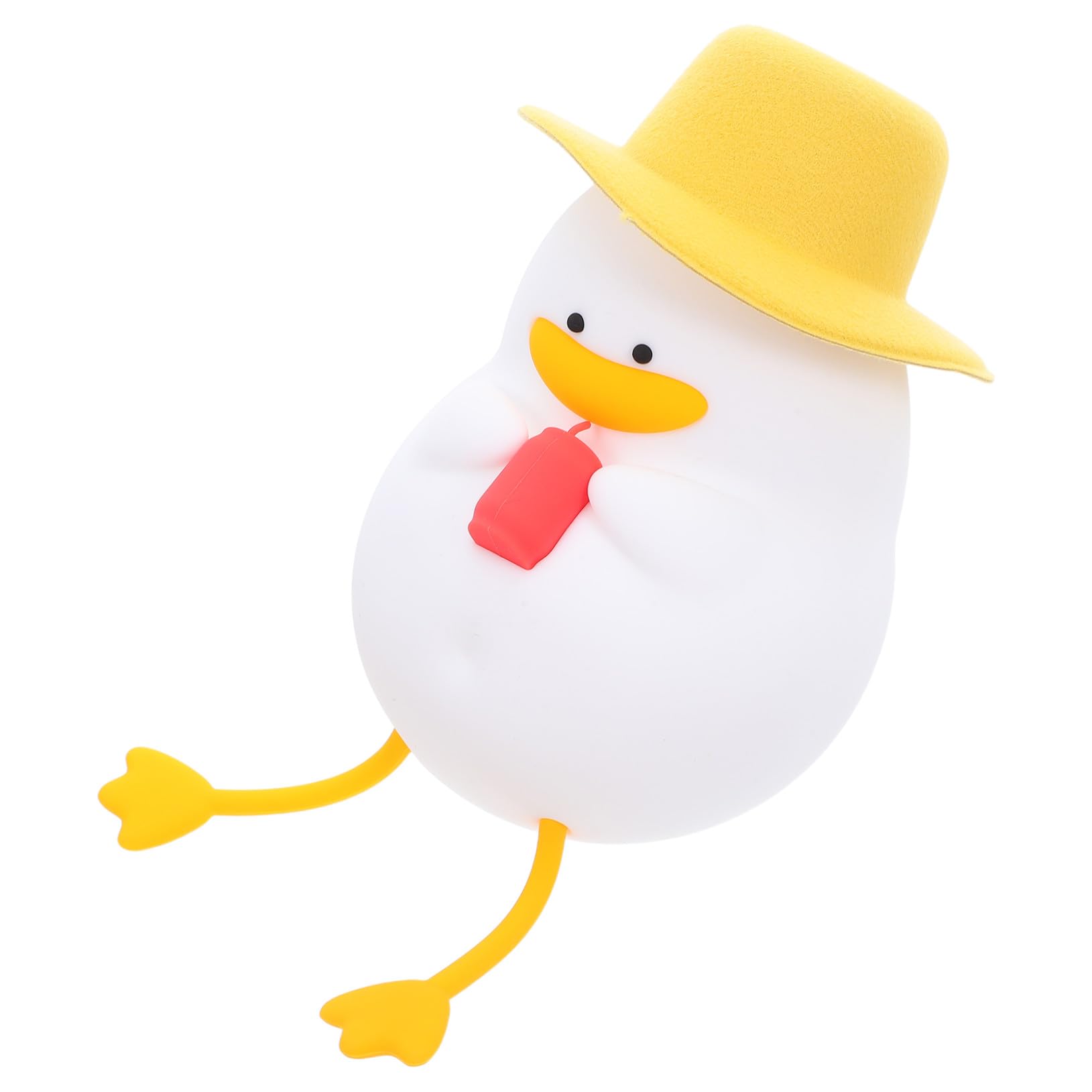 WOONEKY Luz Nocturna de Silicona Forma de Pato para Habitación Infantil Control Táctil y Brillo Suave