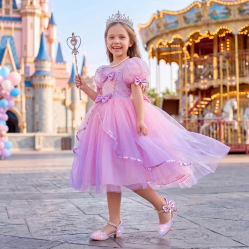 Image of Motasha Sparkly Girls Dress Shoes Kids High Heels Toddler to Big Kid