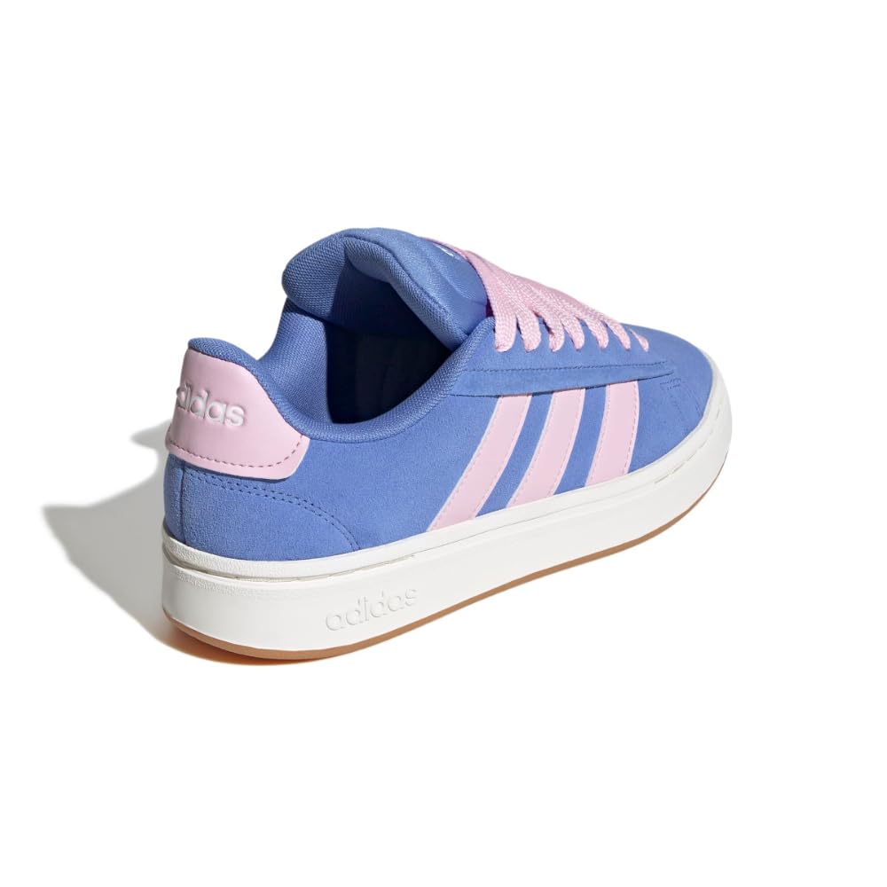 adidas Women's Grand Court Alpha 00s Sneaker, Blue Fusion/Clear Pink/Gum, 10