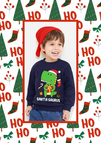 Image of EULLA Toddler Girls Christmas Sweatshirt Long Sleeve Snowman Deer Santa Claus Xmas Holiday Shirts for Kids Sweater 2-7 Years
