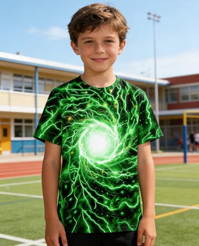 Image of uideazone Tshirts for Boys Kids Short Sleeve T-Shirt 3D Graphic Tee Shirts Tops Clothes 4-16 Years