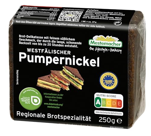 Mestemacher Pão Pumpernickel 250G (Centeio Integral E Malte)