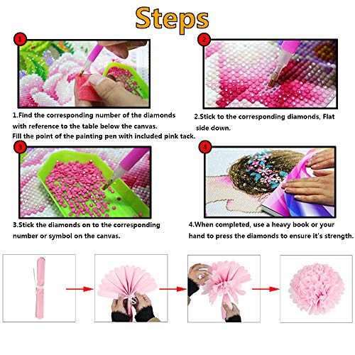 DIY 5D Diamond Painting Kits for Adults Full Drill Square Crystal Rhinestone Paint with Diamonds Cross Stitch Embroidery Art Craft Home Wall Decor Christmas Gift