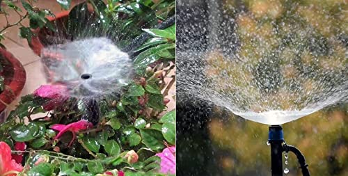 Image of DIY Crafts 12x, Stake, 5 inch inch Stake Round Sprinkler Nozzle Only for Patio Micro Flow Irrigation Nylon Cooling System Plastic Mist Nozzle Sprinkler Micro Bubbler Home Garden Lawn EMI (12x, Stake)