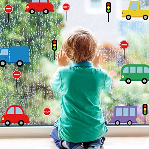 Cartoon Car Wall Sticker Vehicle Wall Decal Peel Removable Structure Decal Decor For Kids Boys Bedroom Nursery Classroom Living Room Decor #TOP5