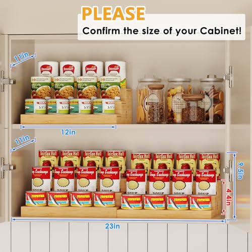 2-Pack-Expandable-Bamboo-Can-Organizer-for-Pantry-Display-Holds-48-Cans-3-Tier-Adjustable-Can-Storage-Holder-Soda-Canned-Food-Organizer-Rack-for-Cabinets-Countertops-Patent-Pending
