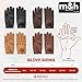 M&H Since 1978 Leather Gloves for Men - XL Black Car Gloves