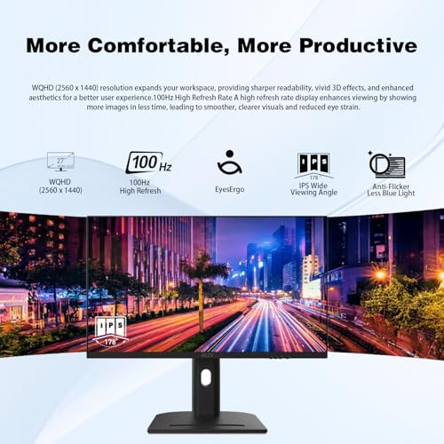 Image of msi Modern 27 inch Business All-in-One AI Desktop, 27 inch WQHD IPS 100Hz Display, Intel Core Ultra 7 155H, 32GB DDR5, 1TB SSD, FHD IR Webcam, Wi-Fi 6E, Thunderbolt 4, HDMI, Wireless KB&Mouse, Windows 11 Pro