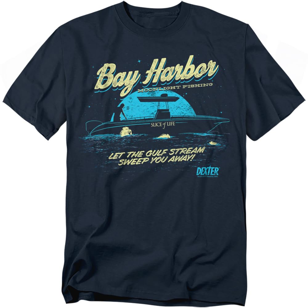 Dexter Bay Harbour Moonlight Fishing T Shirt