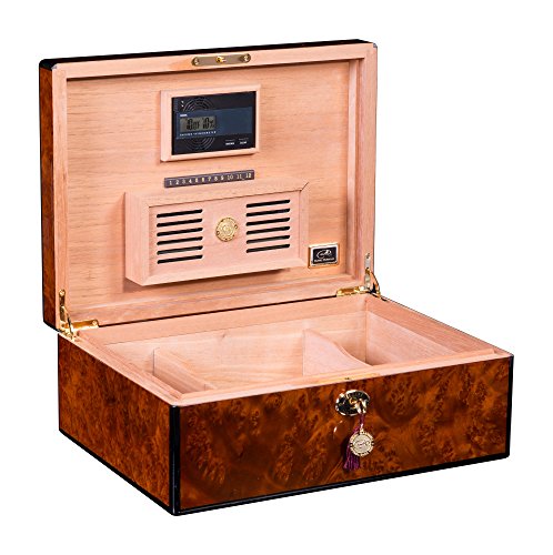 Daniel Marshall 125 Cigar Humidor Burl With Lift Out Tray Installed #TOP1