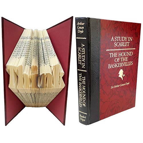 Hand Folded Book Sculpture, Think, Literary Art, Gift for Sir Arthur Conan Doyle Sherlock Holmes Fan