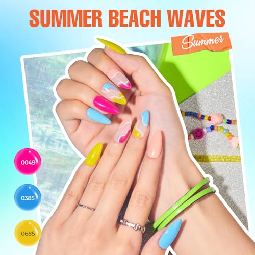 MEFA 60 Pcs Gel Nail Polish Kit with U V Light, 32 Colors All Seasons Soak Off Gel Polish Nail Set with Matte/Glossy Glitter Base Top Coat Manicure Tools Nails DIY Decorations Gifts for Women - Image 5