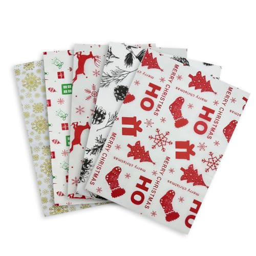 Seidenpapier, 25 Blatt, 35 x 50 cm, Geschenkverpackung, Seidenpapier für Weihnachten, Geschenkverpackung, Kunst, Handwerk, DIY (Mehrfarbig-3)