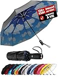 Repel Umbrella Parapluie Pliant Résistant au Vent - Ouverture Automatique Facile - Parapluie Compact et Durable, Armature en Fibre de Verre Solide, Dôme Imperméable – Tient dans un Sac à dos ou à Main