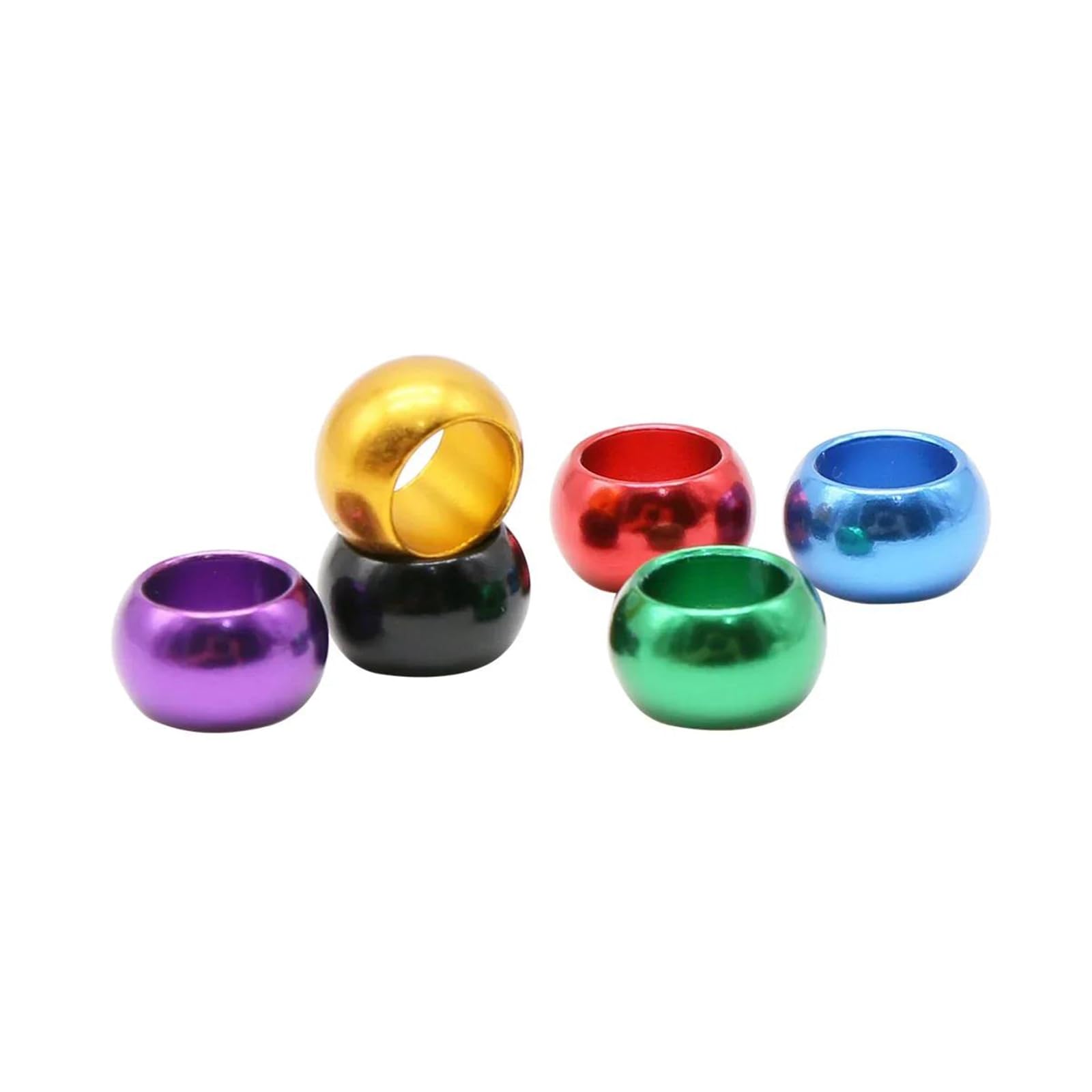 Anelli in alluminio per zampe di uccelli, 12 pezzi di anello in alluminio for piede uccello ID 8-10 mm multicolore senza numero(Mixed Colors,ID 8mm)