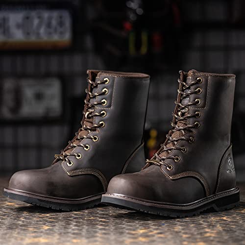 Waterproof Steel Toe 8 Inch Work Boots For Men Loggers and Hunt Industrial&Construction Insulated Safety Winter Shoes Breathable Performance Puncture-proof Footwear…3