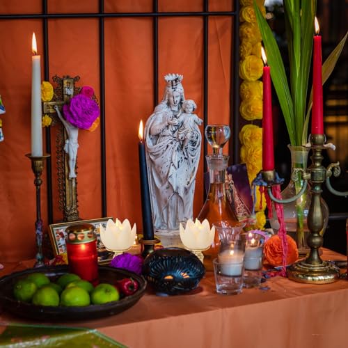 Lacgo L01 6 Pcs Diwali Led Lotus Table Candles - 3’’ Lotus Lamps Electronic Buddhist Lights Battery Operated Buddha Flickering Warm White Lights thumb #5